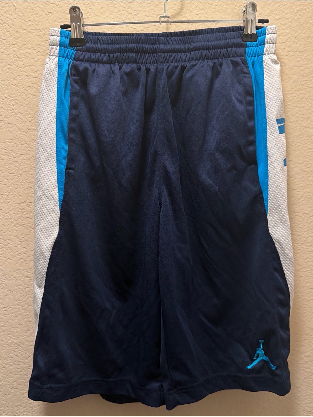 Jordan Navy and Light Blue Basketball Shorts